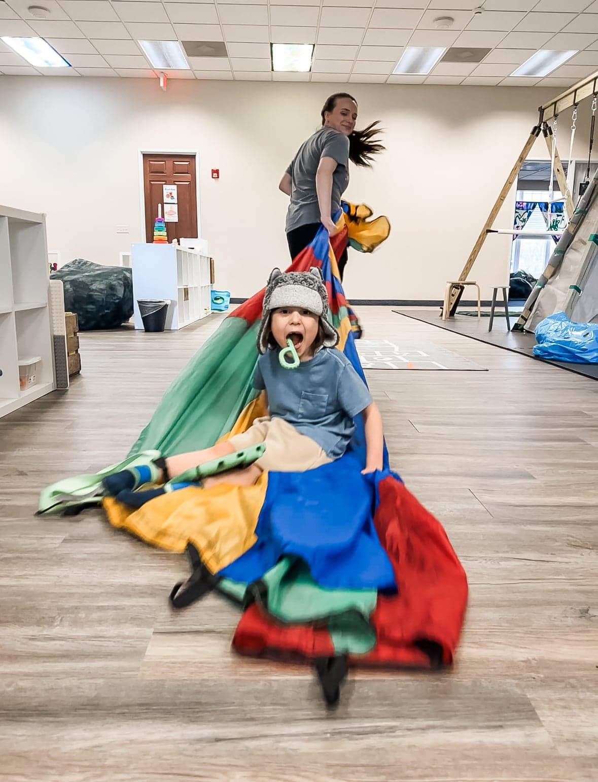 Parachute play therapy
