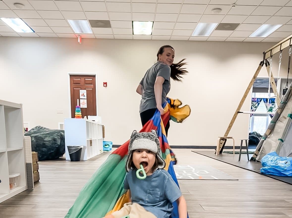 Parachute play therapy